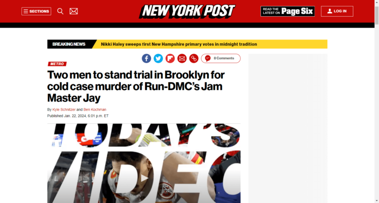Two men to stand trial in Brooklyn for cold case murder of Run-DMC’s Jam Master Jay