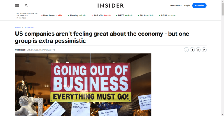 US companies aren’t feeling great about the economy – but one group is extra pessimistic