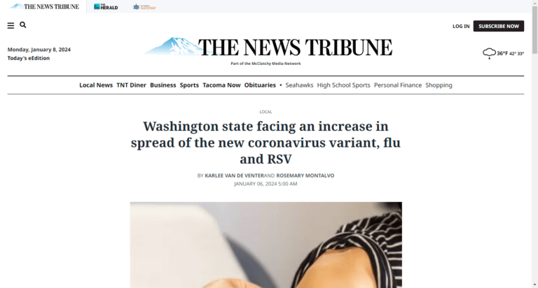 Washington state facing an increase in spread of the new coronavirus variant, flu and RSV