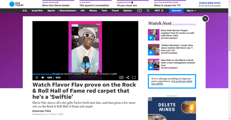 Watch Flavor Flav prove on the Rock & Roll Hall of Fame red carpet that he’s a ‘Swiftie’